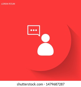 Man thinks icon . Lorem Ipsum Illustration design