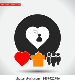 Man thinks icon . Lorem Ipsum Illustration design