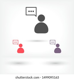 Man thinks icon . Lorem Ipsum Illustration design