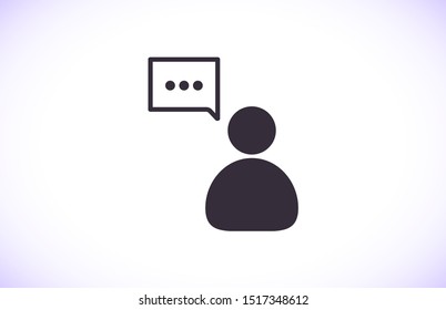 Man thinks icon . Lorem Ipsum Illustration design