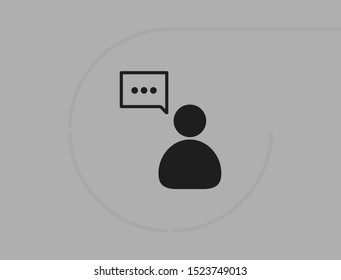 Man thinks icon . Lorem Ipsum Illustration design