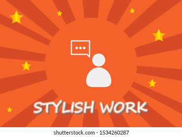 Man thinks icon . Lorem Ipsum Illustration design