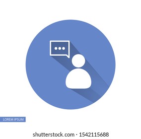 Man thinks icon . Lorem Ipsum Illustration design