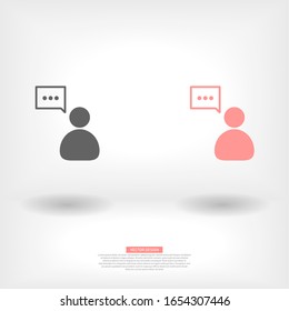 Man thinks icon . Lorem Ipsum Illustration design