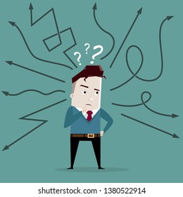 Man thinks over difficult choices