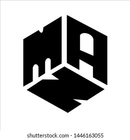 man three letter combination alphabet company logo line design vector like abstract 