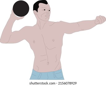 a man throwing ball vector illustration