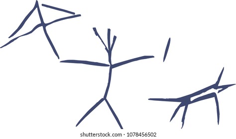 man throwing a dog stick vector abstraction