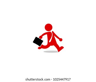Man with tie and carrying a briefcase