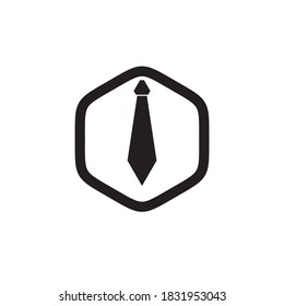 Man tie logo design vector template