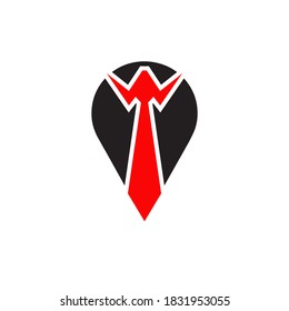 Man tie logo design vector template