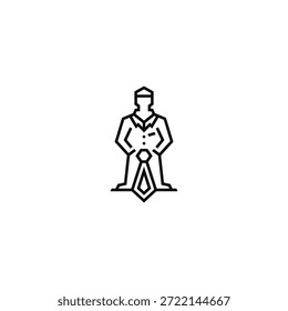 Hombre y corbata logo idea.