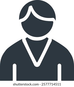 a man with a tie on his head icon