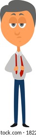 Corbata de varón, ilustración, vector sobre fondo blanco