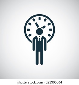 man time icon, on white background
