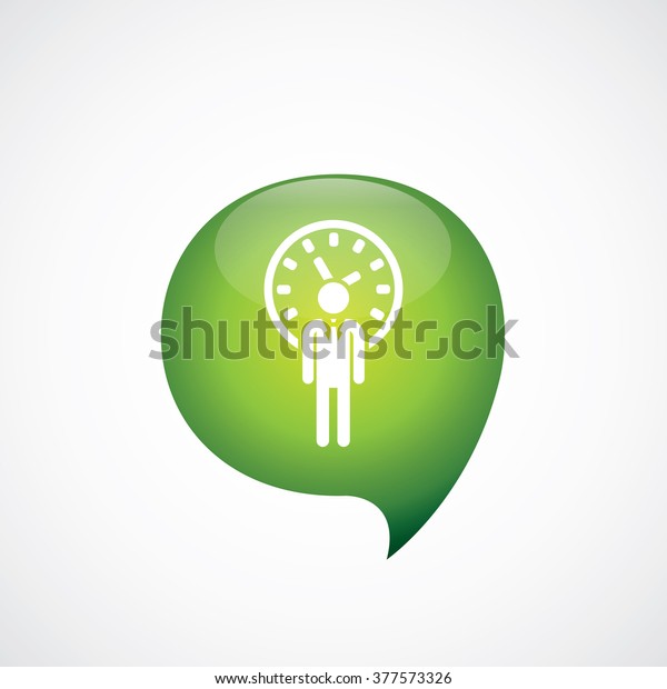 Man Time Icon On White Background Stock Vector (Royalty Free) 377573326 ...
