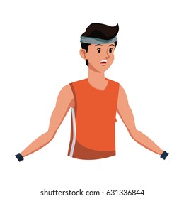 man tired fitness sport training