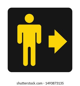 Man toilet icon vector. EPS 10
