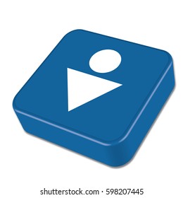 Man Toilet vector icon

