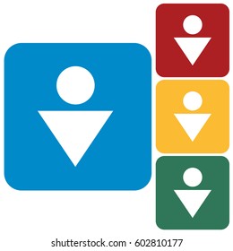 Man  Toilet vector icon