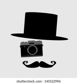 man with top hat and camera
