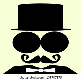 man with top hat and large sunglasses