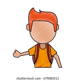 man tourist vector illustration