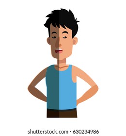 man tousled leisure image shadow