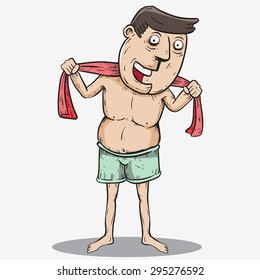 man with towel
