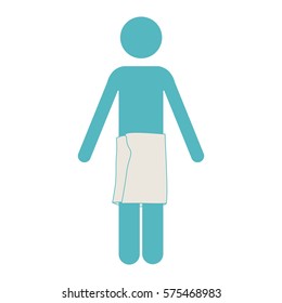 man towel icon image, vector illustration design