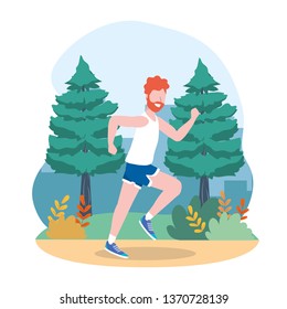 man training exercise and running activity