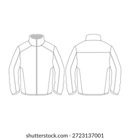 Maqueta de diseño de chaqueta de entrenamiento para hombre