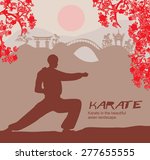man training karate 