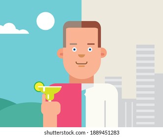 Man transitioning from work into retirement
