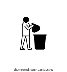 man trash icon. Element of harmful things icon for mobile concept and web apps. Detailed man trash icon can be used for web and mobile