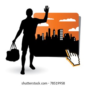 Man with travel bag