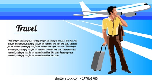 man traveler, in vacation
