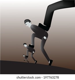 Man tread over man