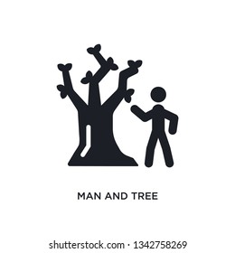 man and tree isolated icon. simple element illustration from ultimate glyphicons concept icons. 