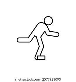 Man tripping icon Flat illustration sign