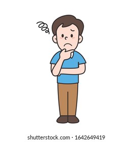 a man in trouble. vector illustration