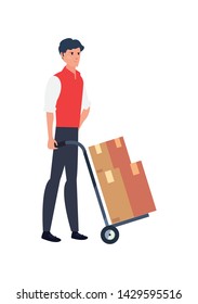 man truck fast delivery logistic