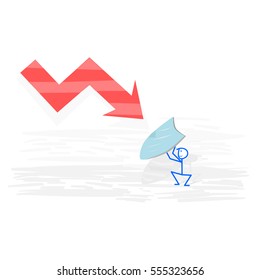 Man try to fight the economic crisis