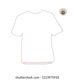 Man T-shirt icon.Vector