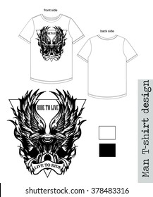 man t-shirt print design