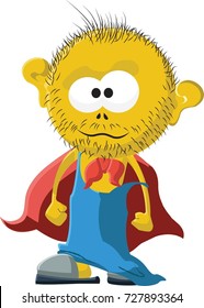 man in a T-shirt and a raincoat, not shaved, caricature, drawn in a vector, you can print on clothes