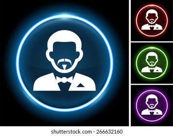 Man in Tuxedo on  Color Round Buttons