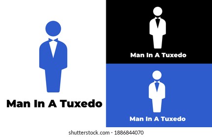 man in a tuxedo vector icon