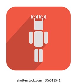 Man with two antennae on his head icon