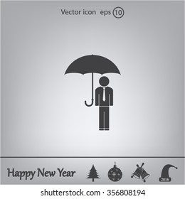 Man With Umbrella
